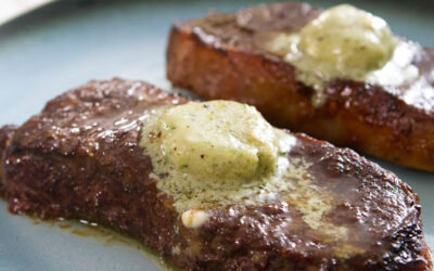 Flat Iron Steak & Blue Cheese Compound Butter