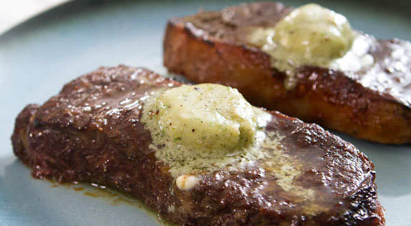 flat iron steak blue cheese compound butter recipe